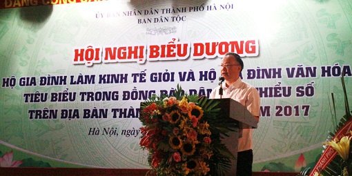 Phó Chủ tịch Thường trực UBND TP Hà Nội Nguyễn Văn Sửu  phát biểu tại Hội nghị